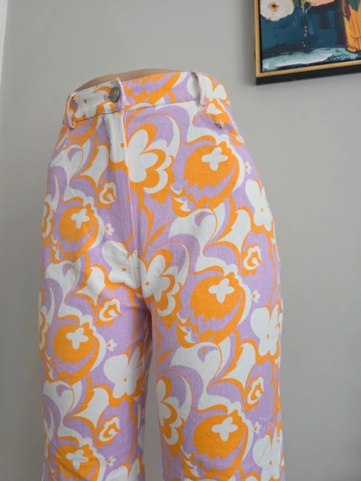 Princess Polly 70s Inspired High Rise Flared Trousers UK Size 10