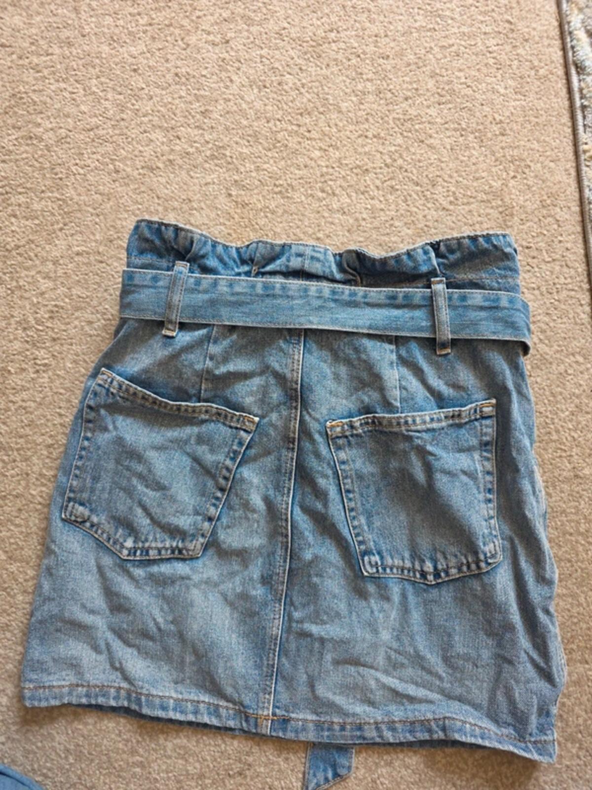 Divided High Waist Denim Mini Skirt Vintage Y2K UK Size 8