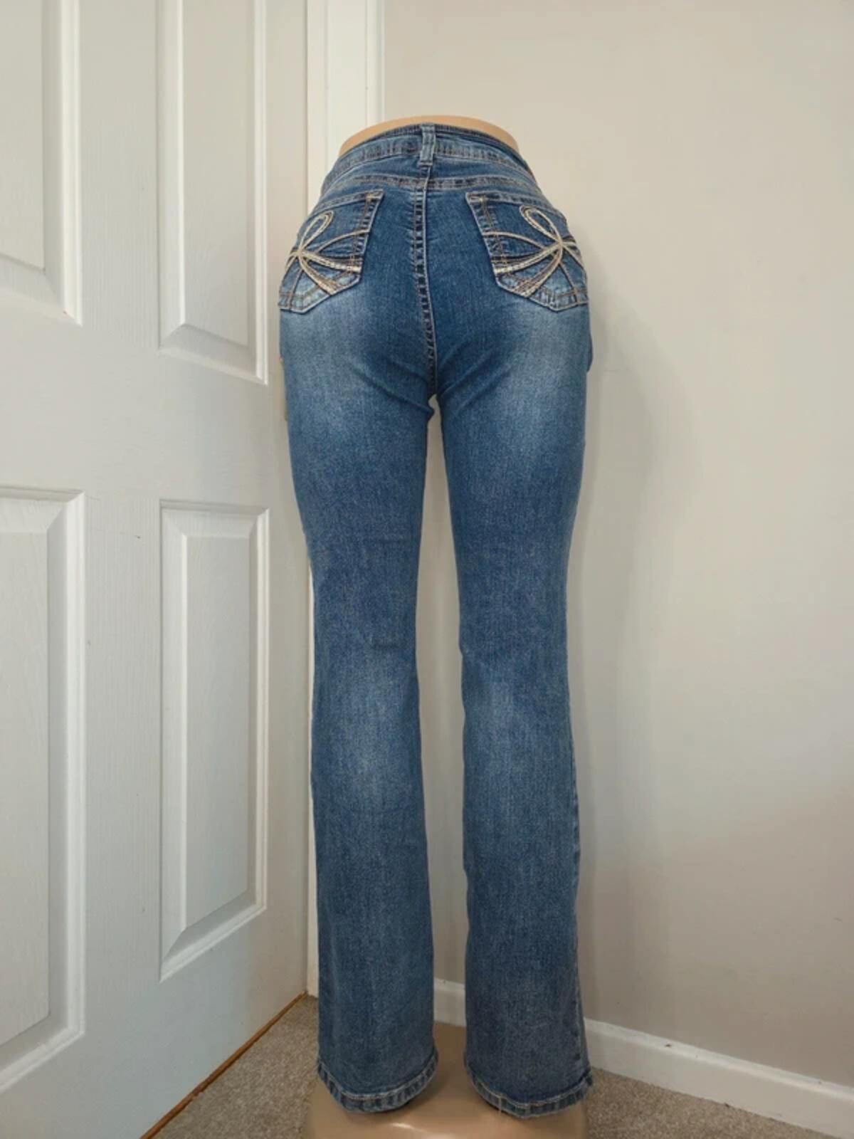 Wallflower Mid Rise Bootcut Vintage Y2K Jeans UK Size 12 Tall
