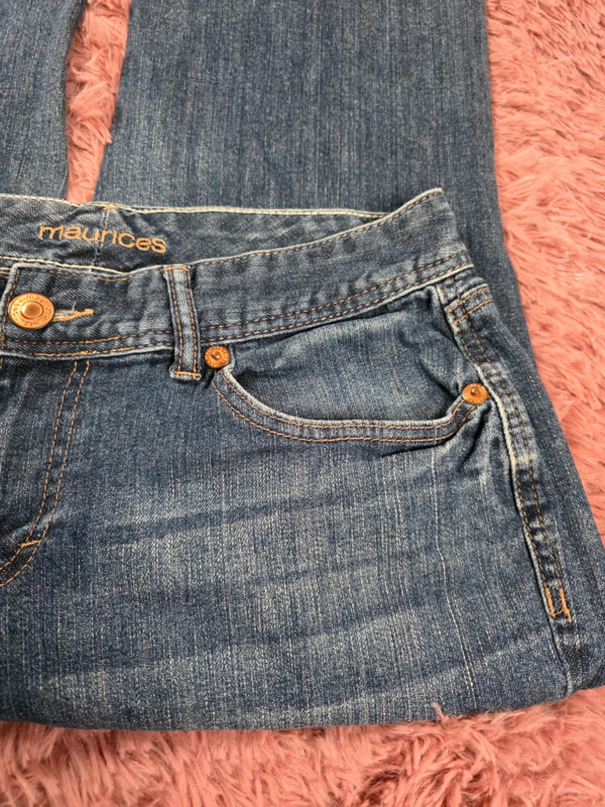 Vintage Y2K Maurices Mid Rise Bootcut Jeans UK Size 12 Petite