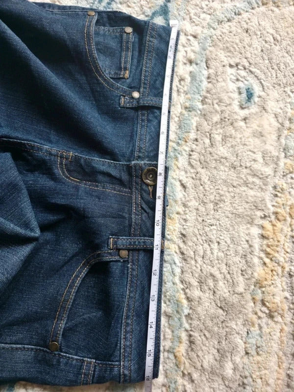 NRJ Vintage Y2K Low Rise Wide Leg Bootcut Jeans UK Size 8/10 Petite