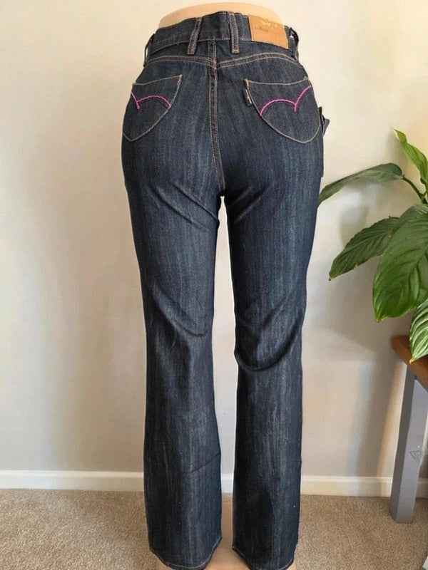 Vintage Y2K Sharon Mid Rise Bootcut Jeans UK Size 8