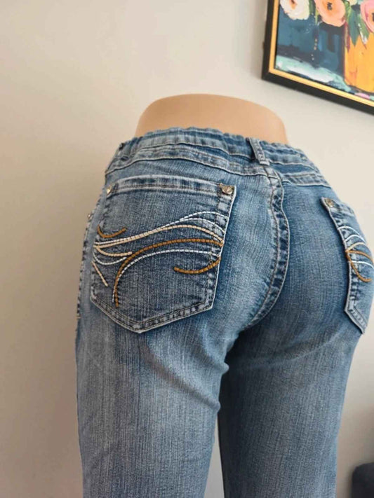 Zenim Mid Rise Slim Vintage Y2K Jeans UK Size 8 Petite