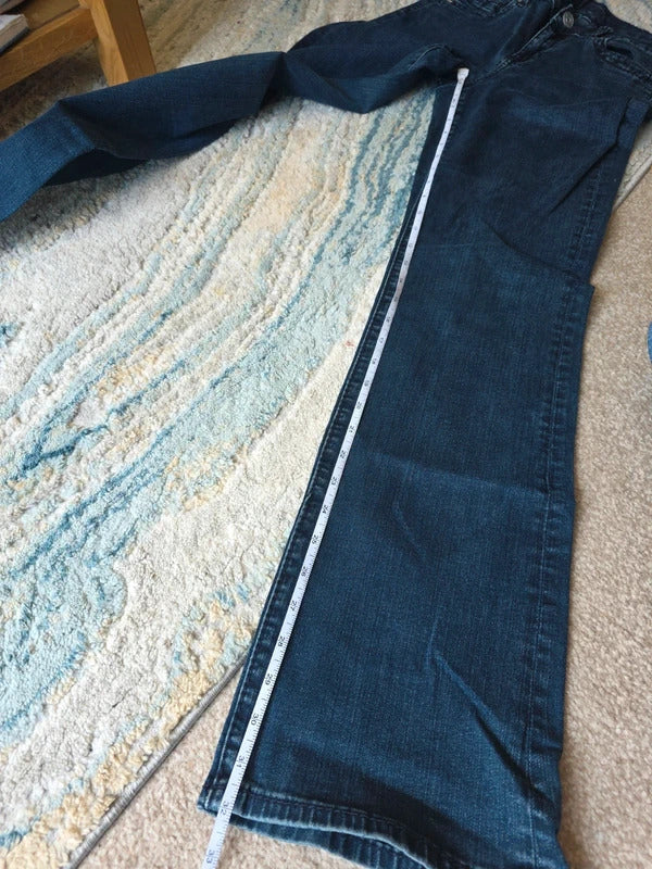 HUT by Franz Kraler Vintage Y2K Low Rise Bootcut Jeans UK Size 8/10