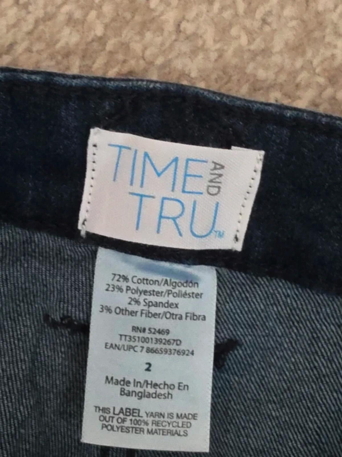Time and Tru Vintage Y2K Mid Rise Bootcut Cargo Jeans UK Size 8