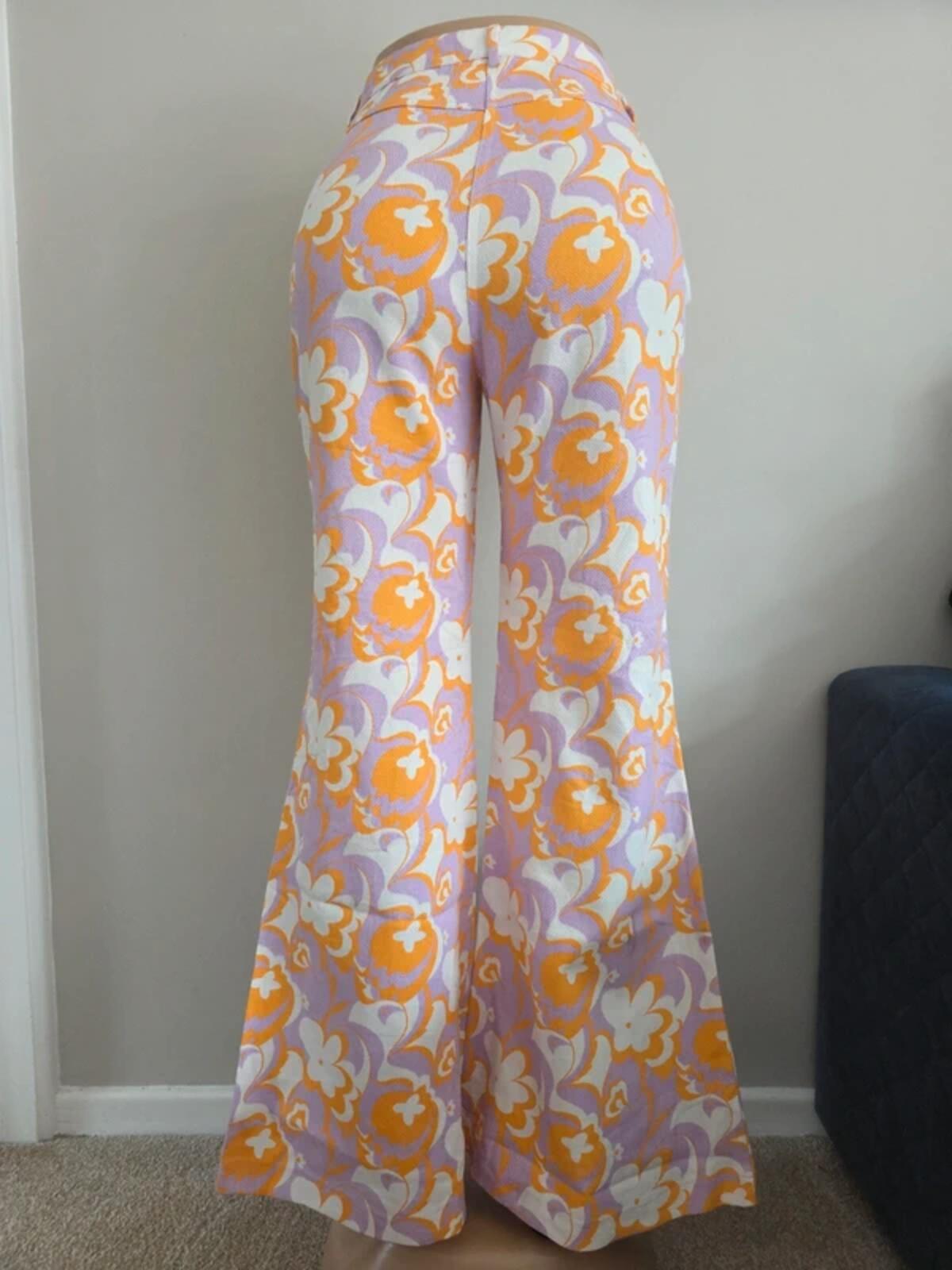 Princess Polly 70s Inspired High Rise Flared Trousers UK Size 10
