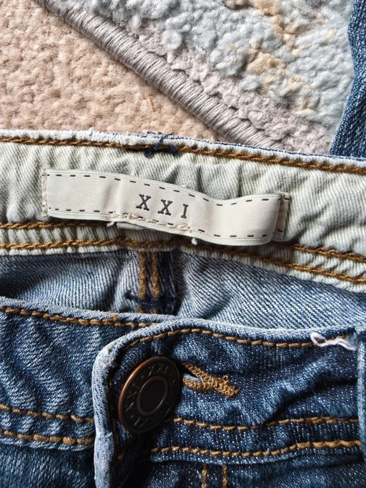 XXI Ultra Low Rise Distressed Baby Bootcut Vintage Y2K Jeans UK Size 4