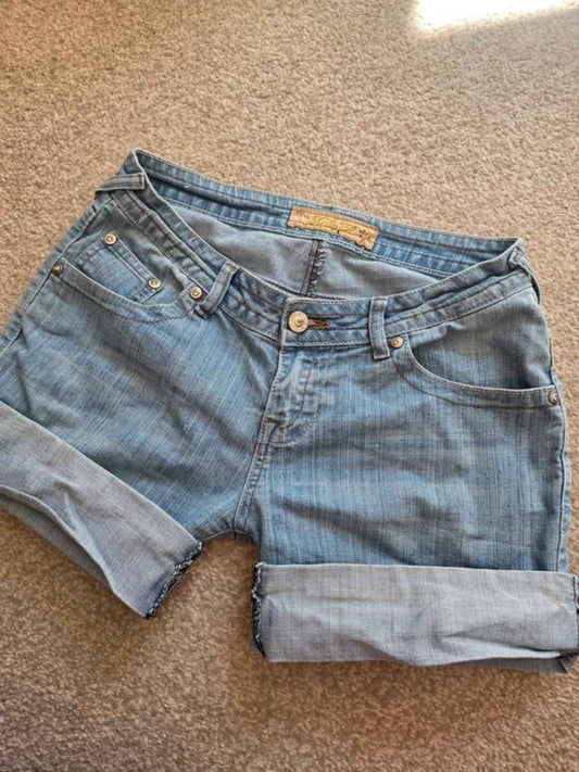 Vintage Y2K X&F Low Rise Denim Shorts UK Size 10