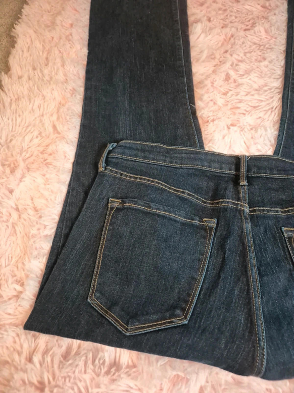 Vintage Y2K Old Navy Curvy Bootcut Jeans Mid Rise UK 14 Tall