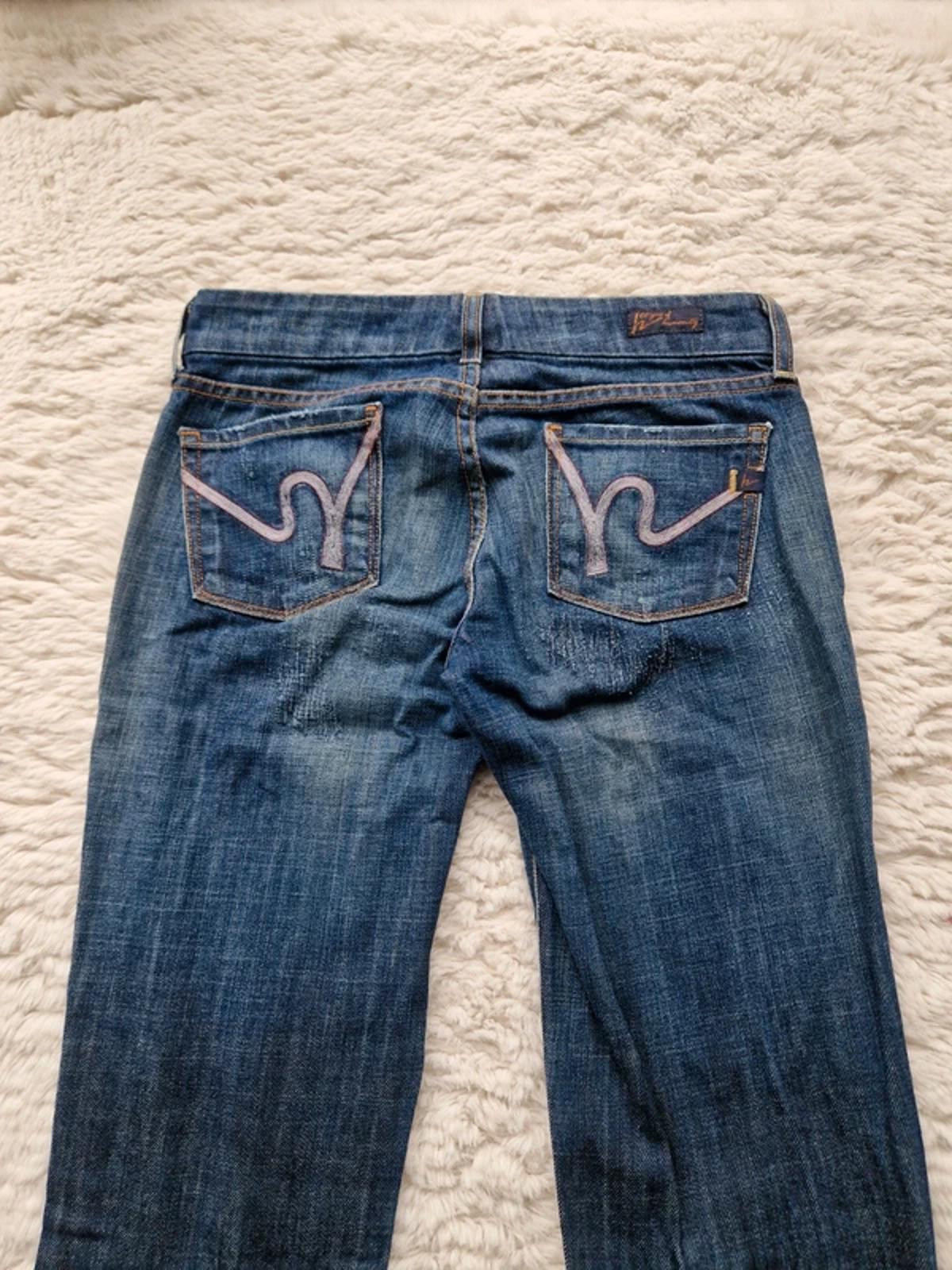 Y2K "Citizens of Humanity" Ultra Low Rise Bootcut Indie Grunge Festival Denim UK 8 Tall
