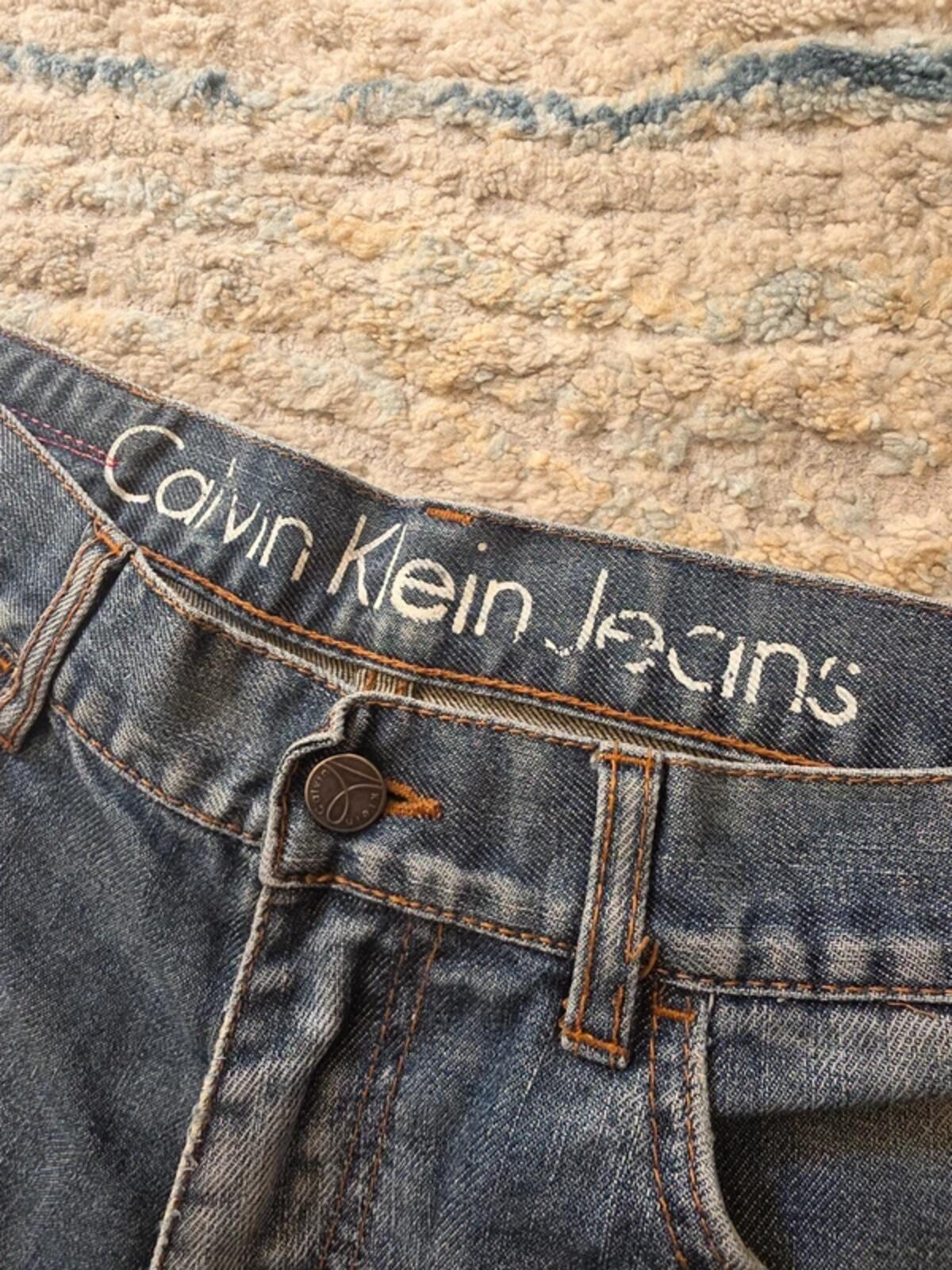Calvin Klein High Rise Baggy Vintage Y2K Jeans UK Size 12/14 Tall