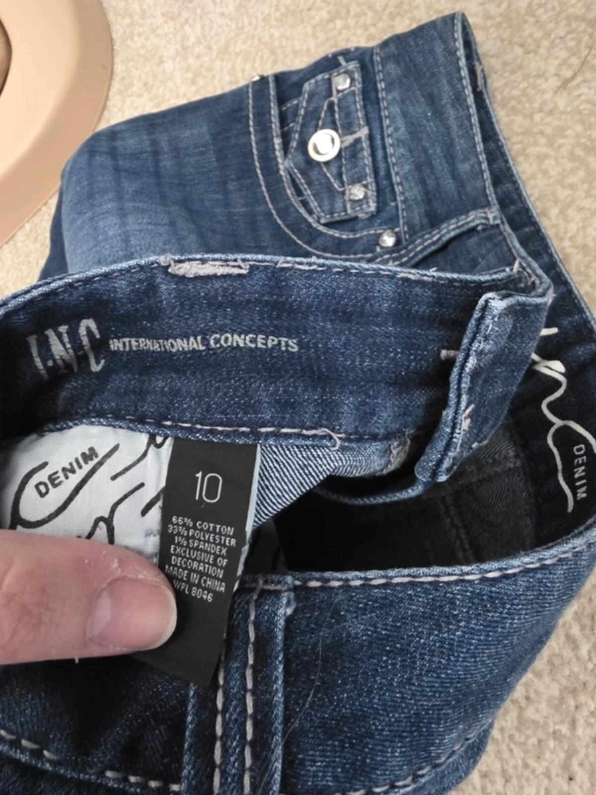 INC Mid Rise Bootcut Jeans UK Size 14 Tall
