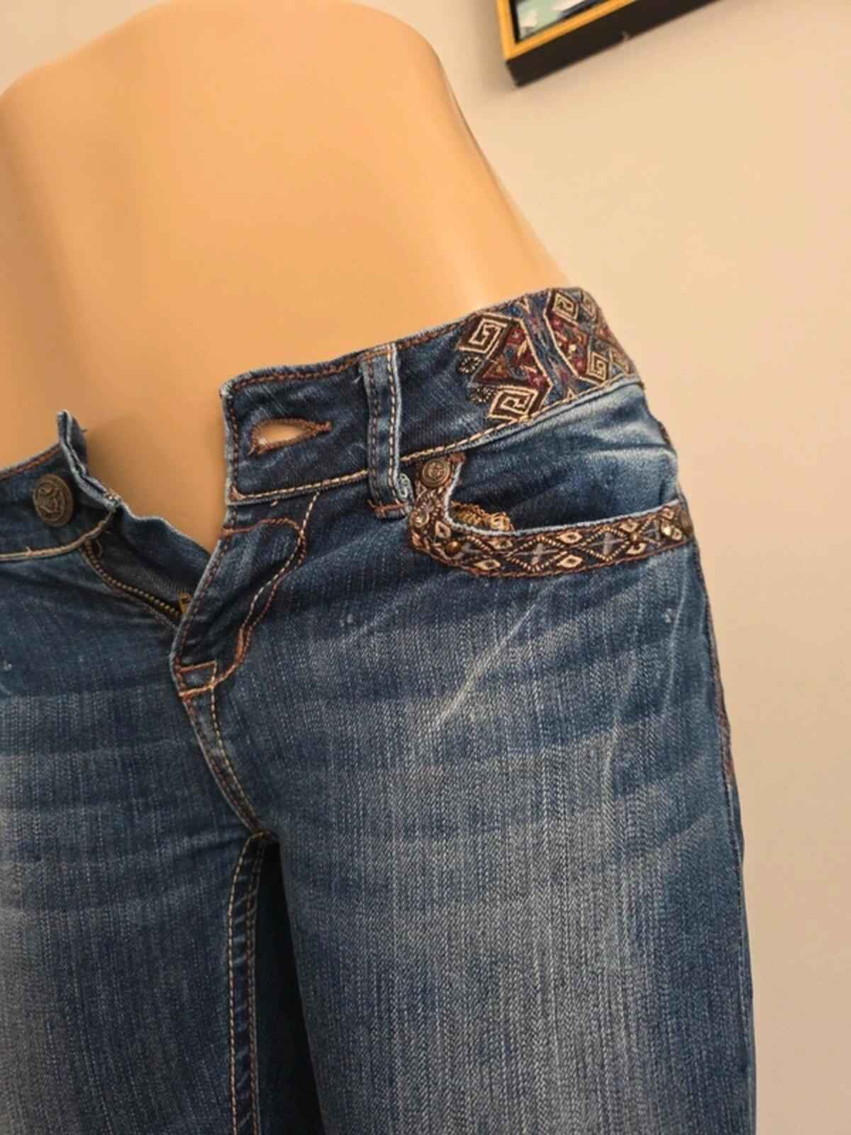 Grace in LA Ultra Low Rise Bootcut Vintage Y2K Jeans UK Size 4/6