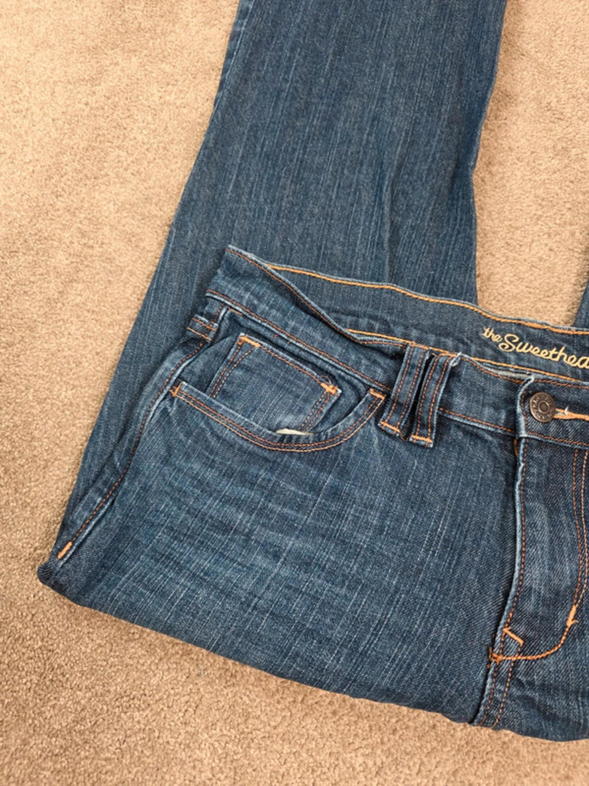 Vintage Y2K Old Navy Sweetheart Bootcut Mid Rise Jeans UK Size 12