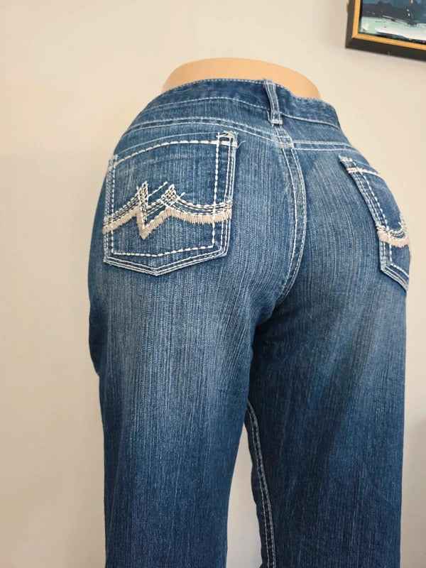 Maurices Tall Mid Rise Relaxed Bootcut Vintage Y2K Jeans UK Size 10/12