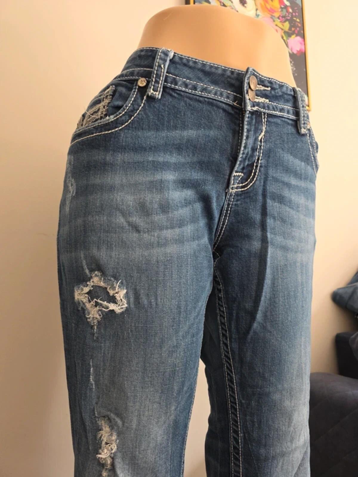 Vigoss Mid Rise Straight Relaxed Vintage Y2K Jeans UK Size 18