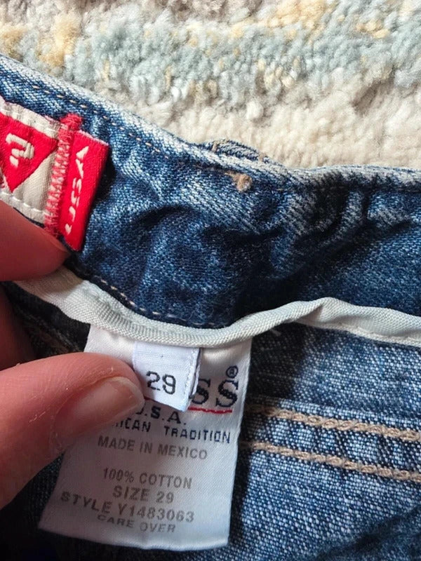 Guess Mid Rise Flared Vintage Y2K Jeans UK Size 6/8 Tall