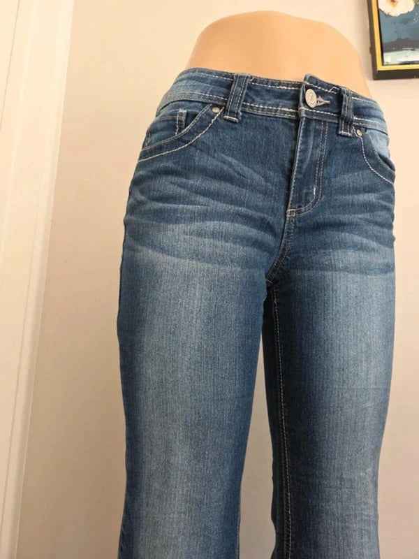 Lei Sophia Mid Rise Flared Vintage Y2K Jeans UK Size 10 Petite