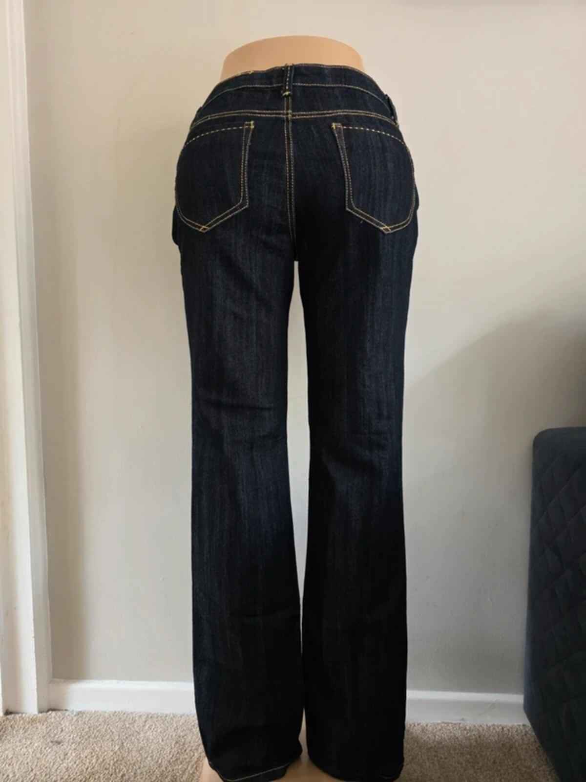 Baccini Mid Rise Wide Leg Vintage Y2K Jeans UK Size 12
