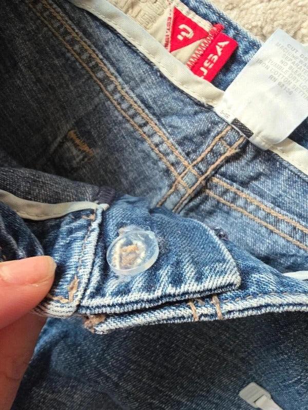 Guess Mid Rise Flared Vintage Y2K Jeans UK Size 6/8 Tall