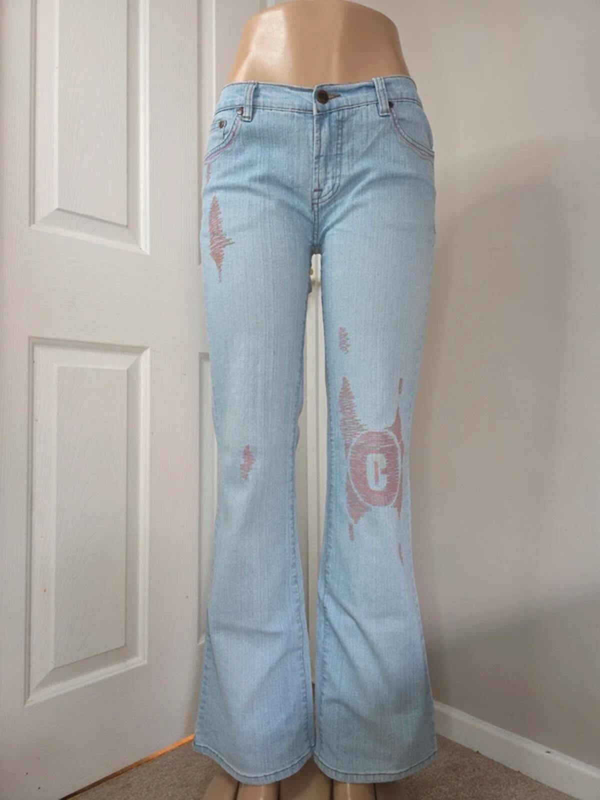 Clash Low Rise Flared Vintage Y2K Jeans UK Size 10