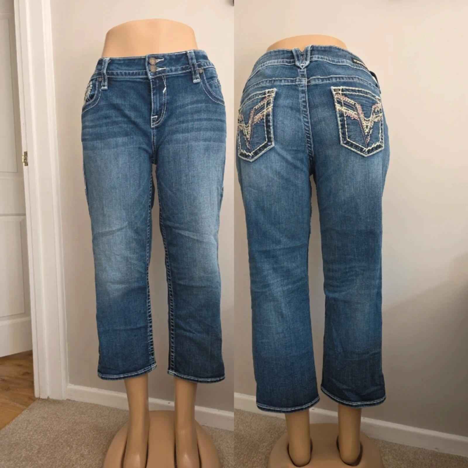 Vigoss Mid Rise Capri Vintage Y2K Jeans UK Size 18