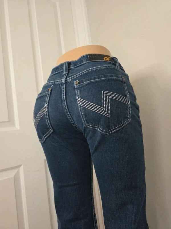 Gut Feeling Mid Rise Straight Leg Vintage Y2K Jeans UK Size 8