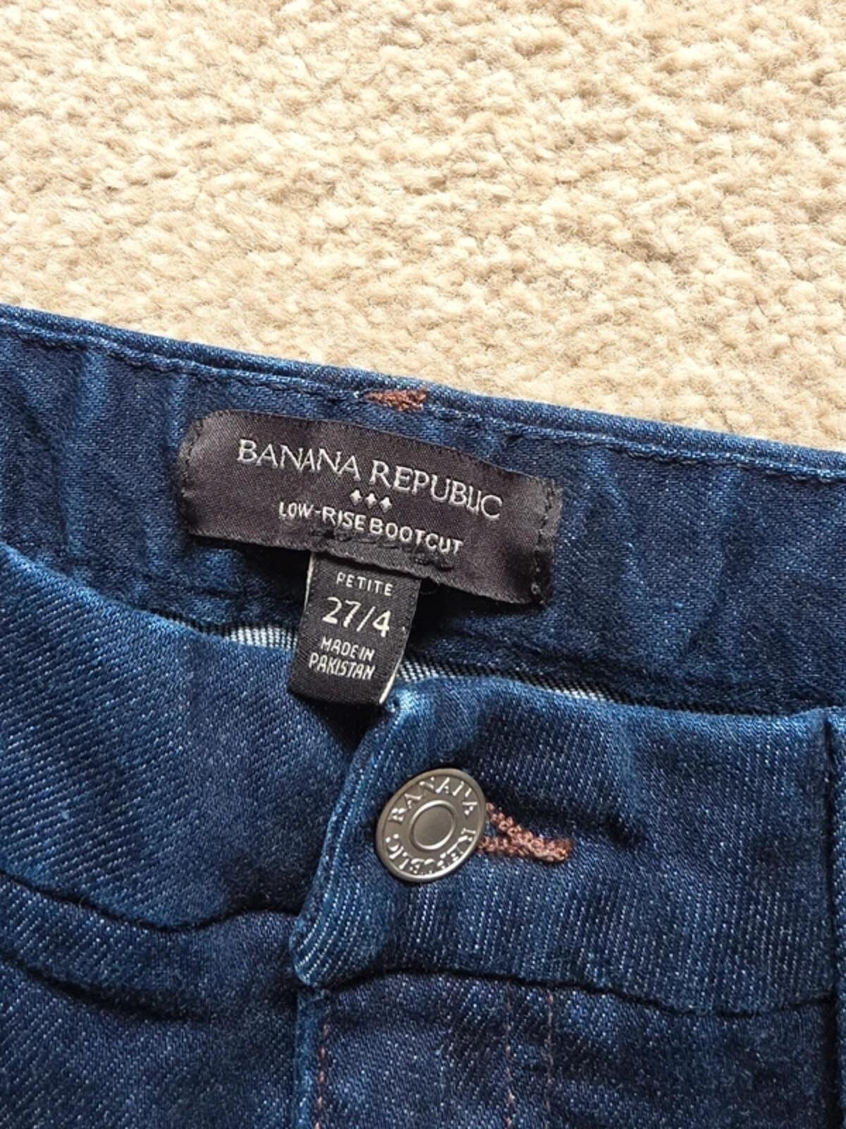 Banana Republic Low Rise Bootcut Vintage Y2K Jeans UK Size 8 Petite