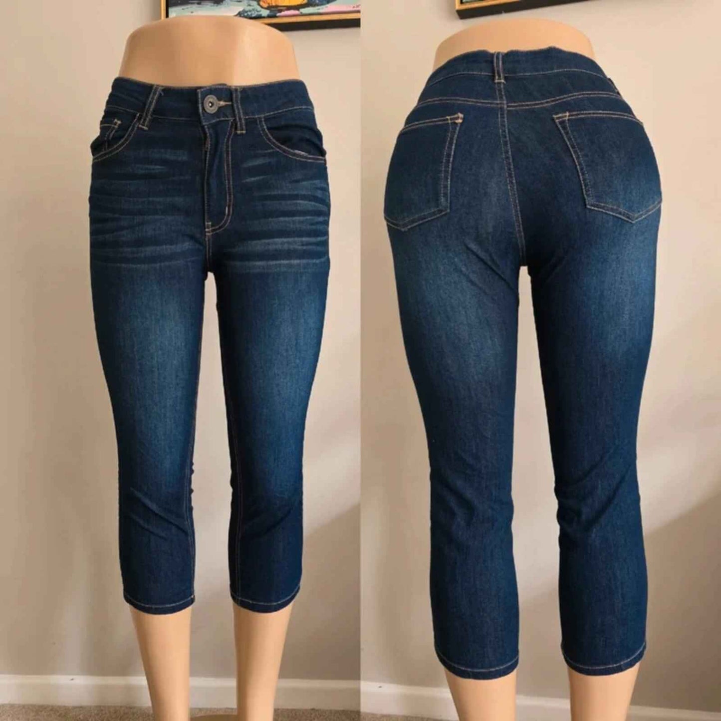 Jack Mid Rise Capri Jeans UK Size 8