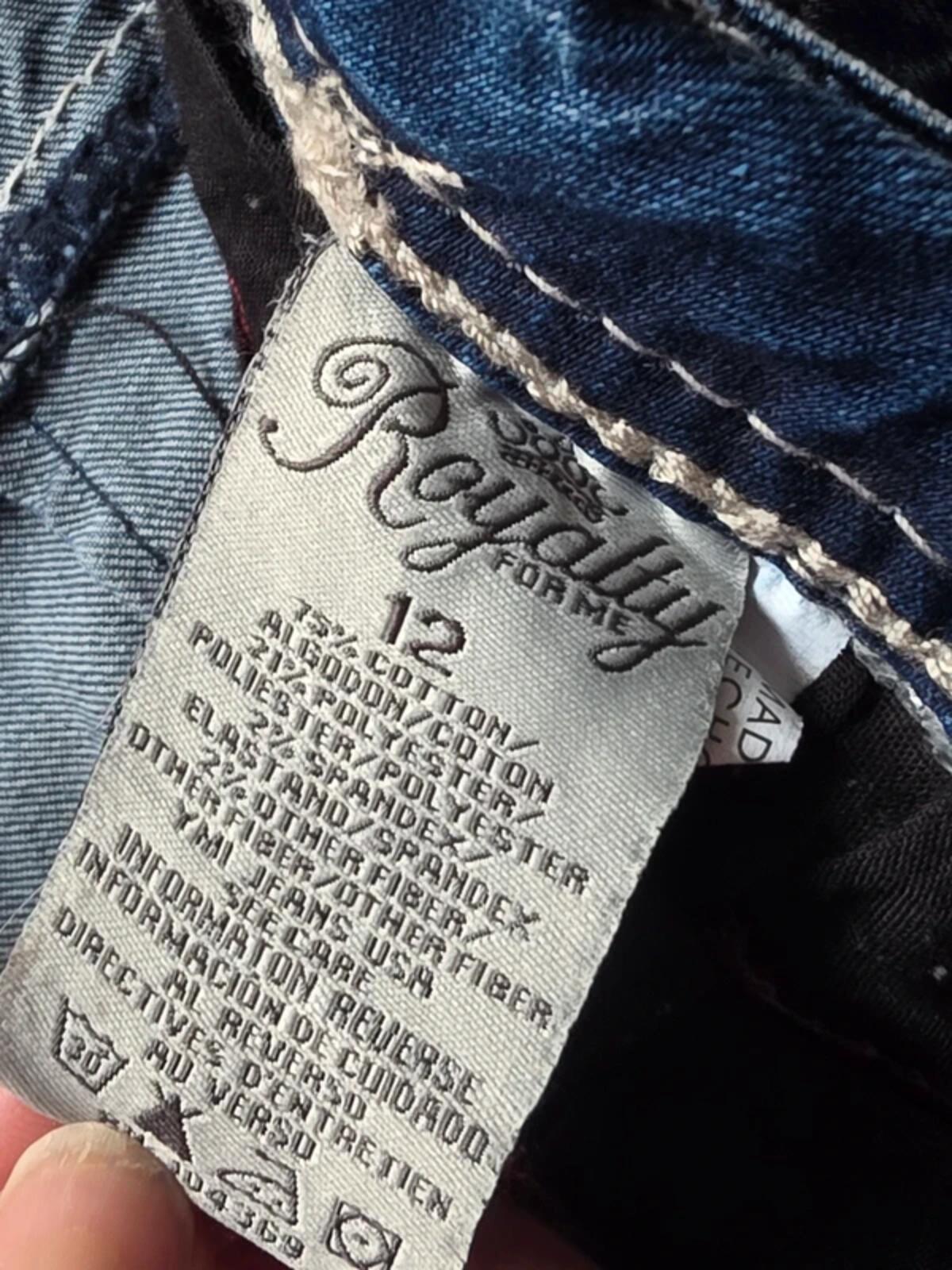 Vintage Y2K Royalty Mid Rise Cropped Jeans UK Size 12/14