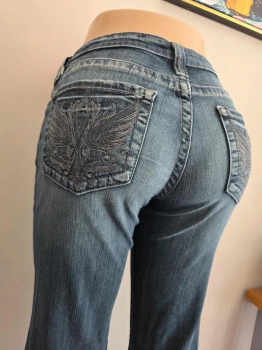 Big Star Low Rise Bootcut Jeans UK Size 8 Tall