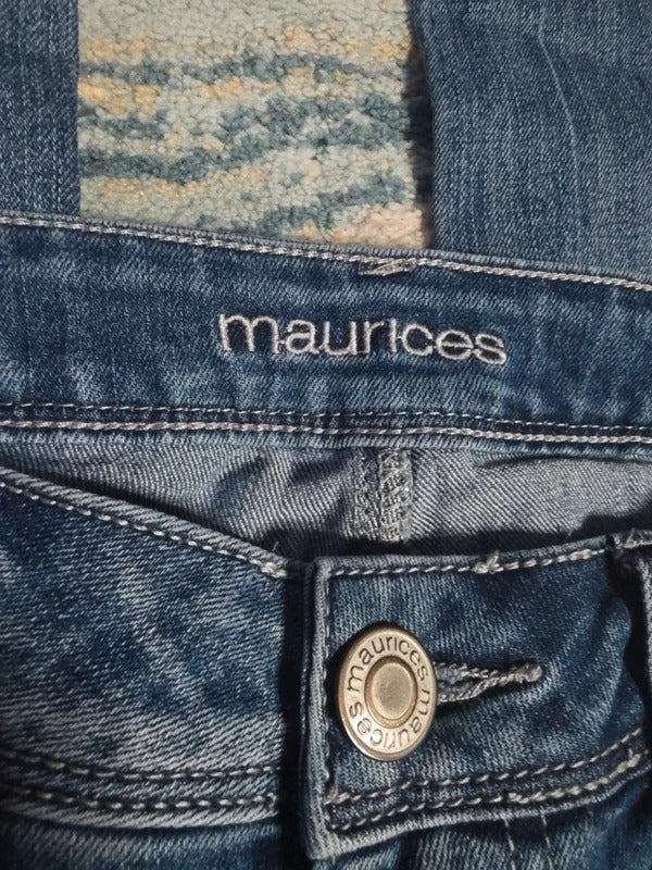 Maurices Low Rise Bootcut Vintage Y2K Jeans UK Size 8 Petite