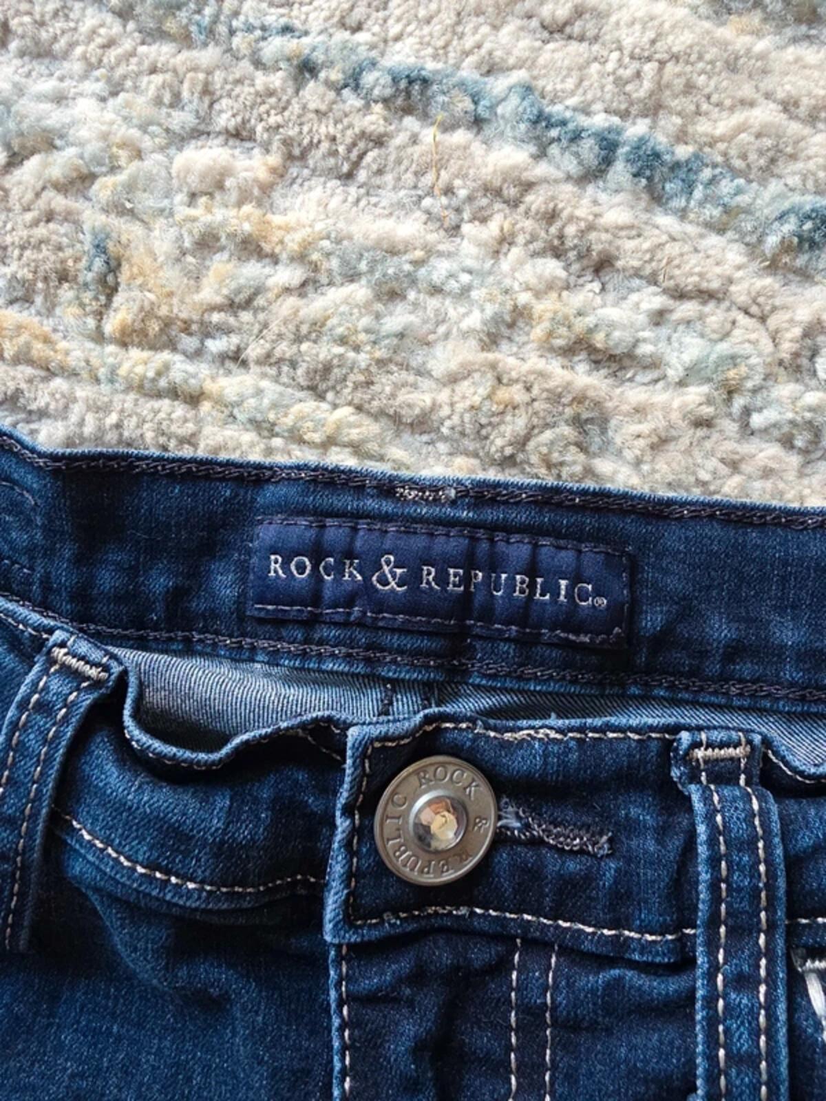 Rock & Republic Low Rise Bootcut Vintage Y2K Jeans UK Size 6