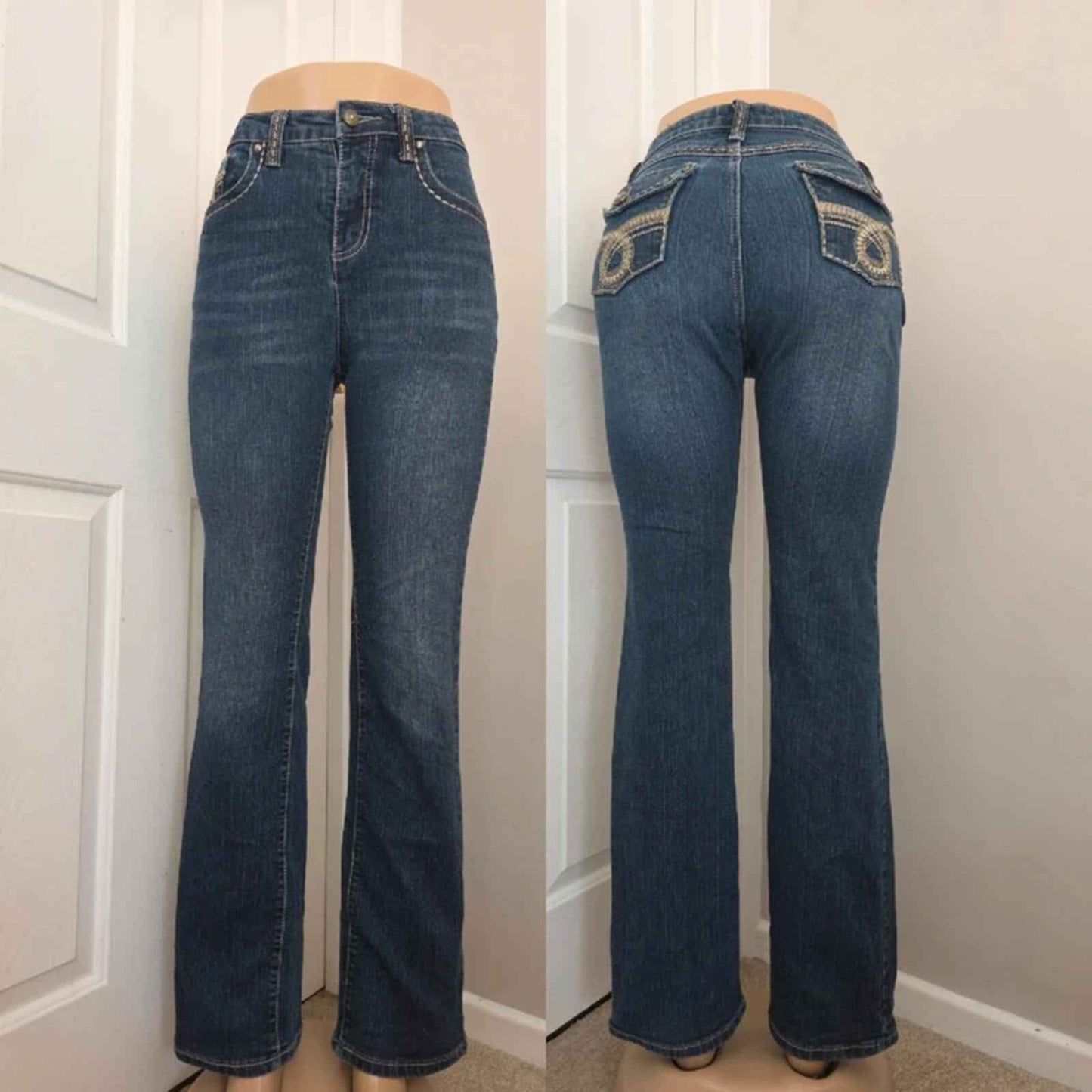 CHO Premium Mid Rise Baby Bootcut Jeans UK Size 10