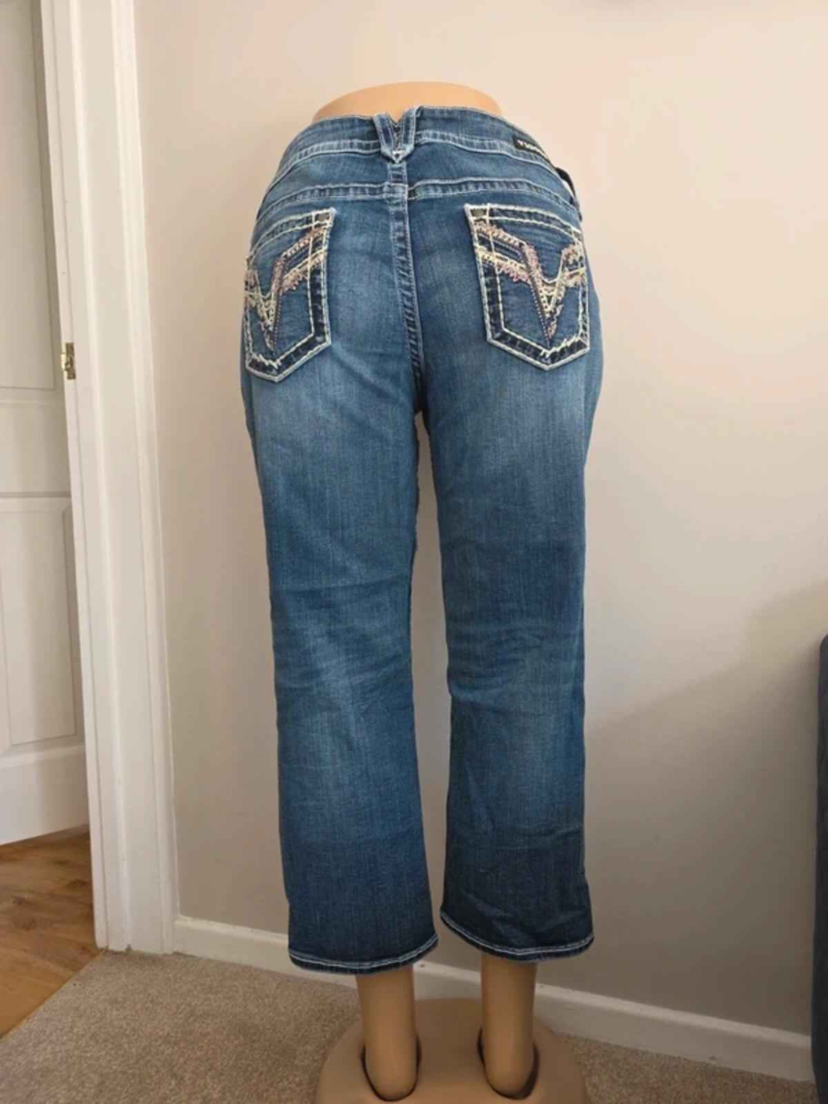 Vigoss Mid Rise Capri Vintage Y2K Jeans UK Size 18