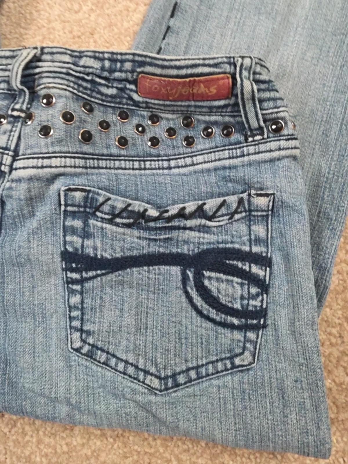 Y2K Foxy Low Rise Bootcut Jeans UK Size 10