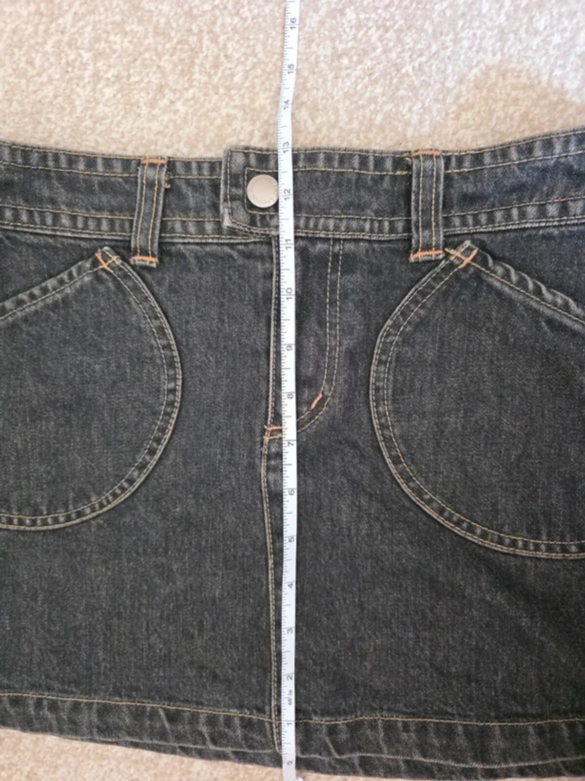 Mary Quant London Vintage Y2K Mid Rise Denim Mini Skirt UK Size 4/6