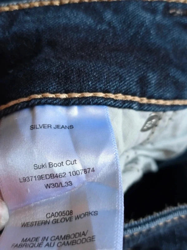 Silver Jeans Mid Rise Bootcut Jeans UK Size 12 Tall