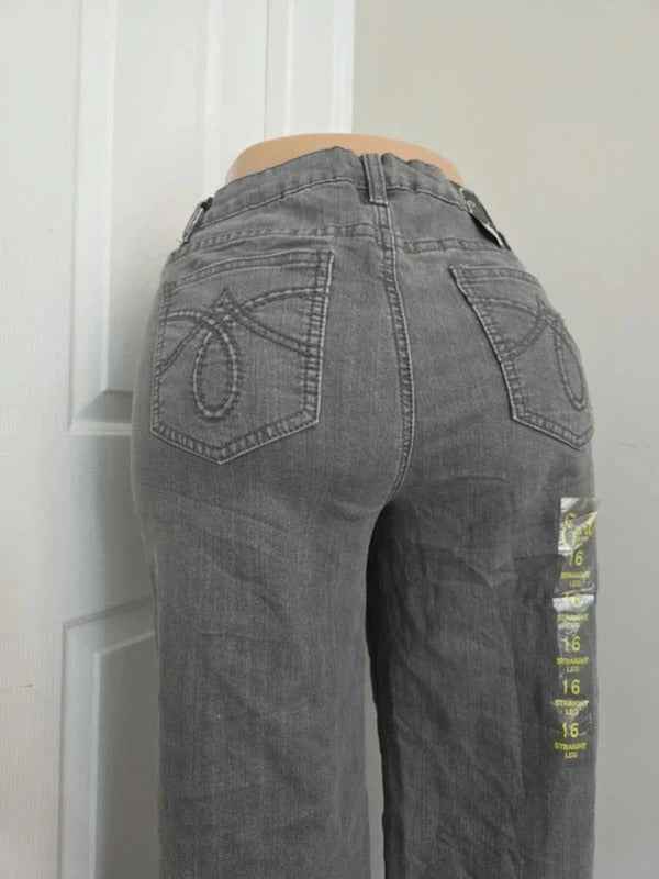 Earl Jean Mid Rise Relaxed Straight Vintage Y2K Jeans UK Size 14