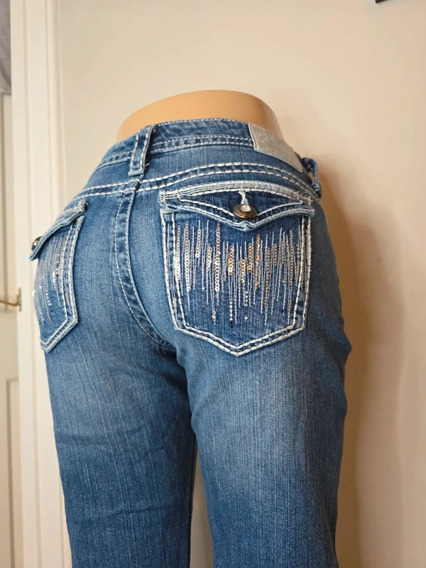 Maurices Premium Low Rise Cropped Capri Jeans UK Size 10/12