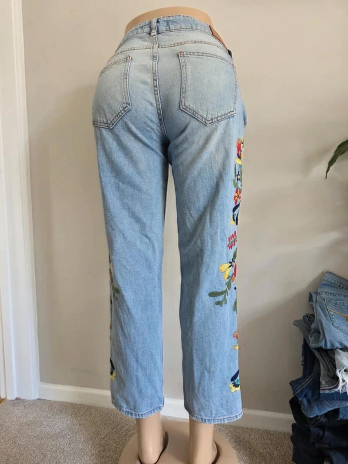 Vintage Y2K Zara Basic Straight Leg Jeans Mid/Low Rise UK Size 12 Petite