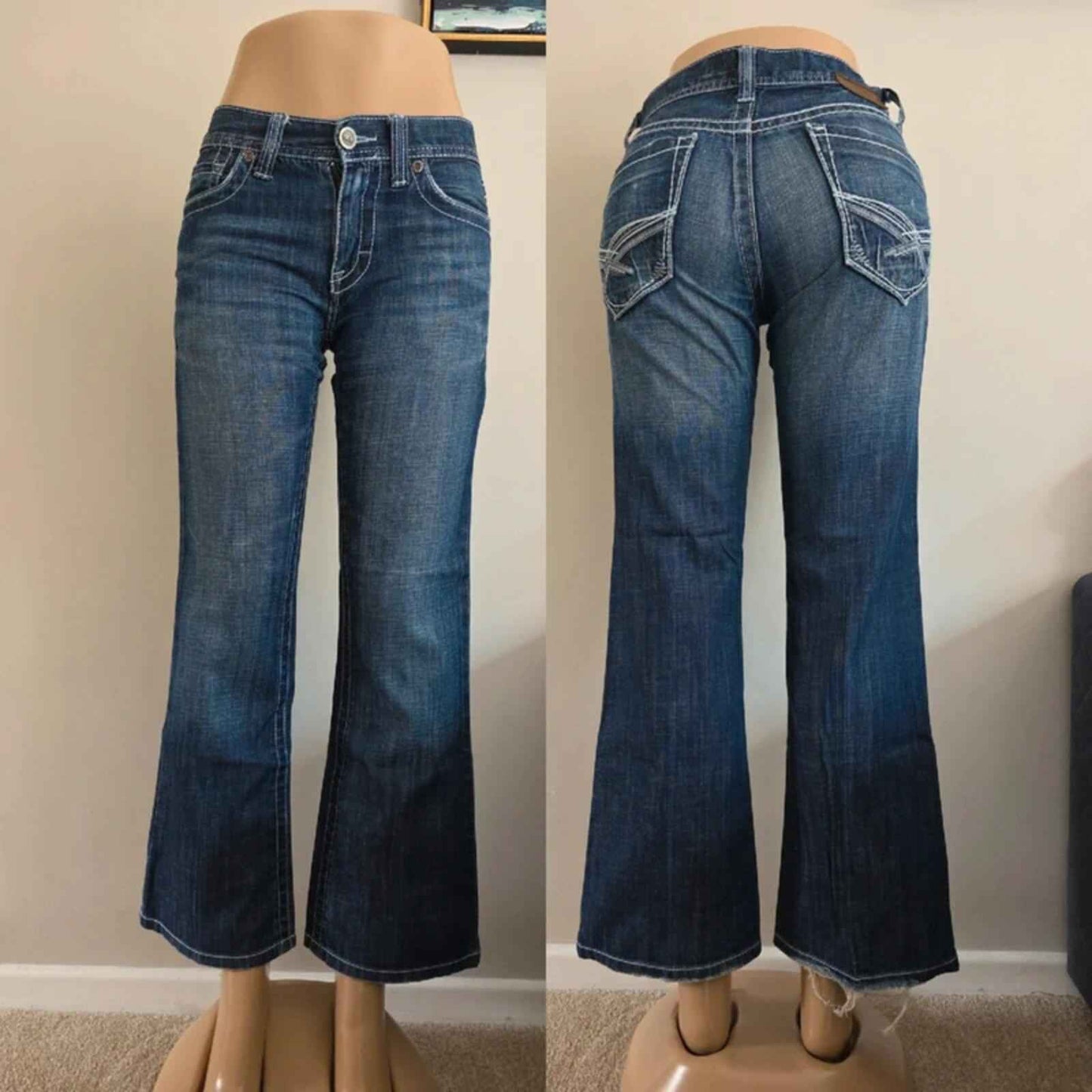 BKE Mid Rise Bootcut Vintage Y2K Jeans UK Size 8/10 Petite