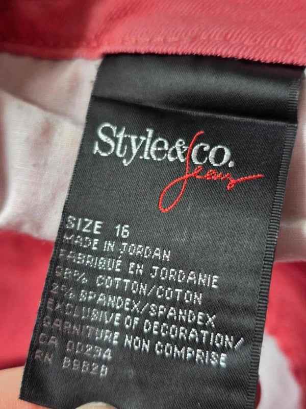 Style & Co High Rise Cropped Jeans UK Size 16
