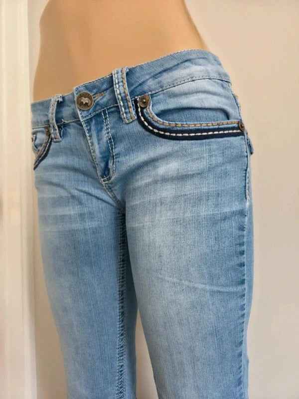 YMI Low Rise Bootcut Vintage Y2K Jeans UK Size 8 Tall