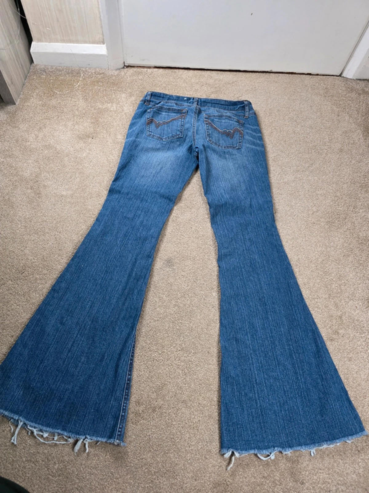 Vintage Y2K L.E.I. Ultra Low Rise Flare Jeans UK Size 8