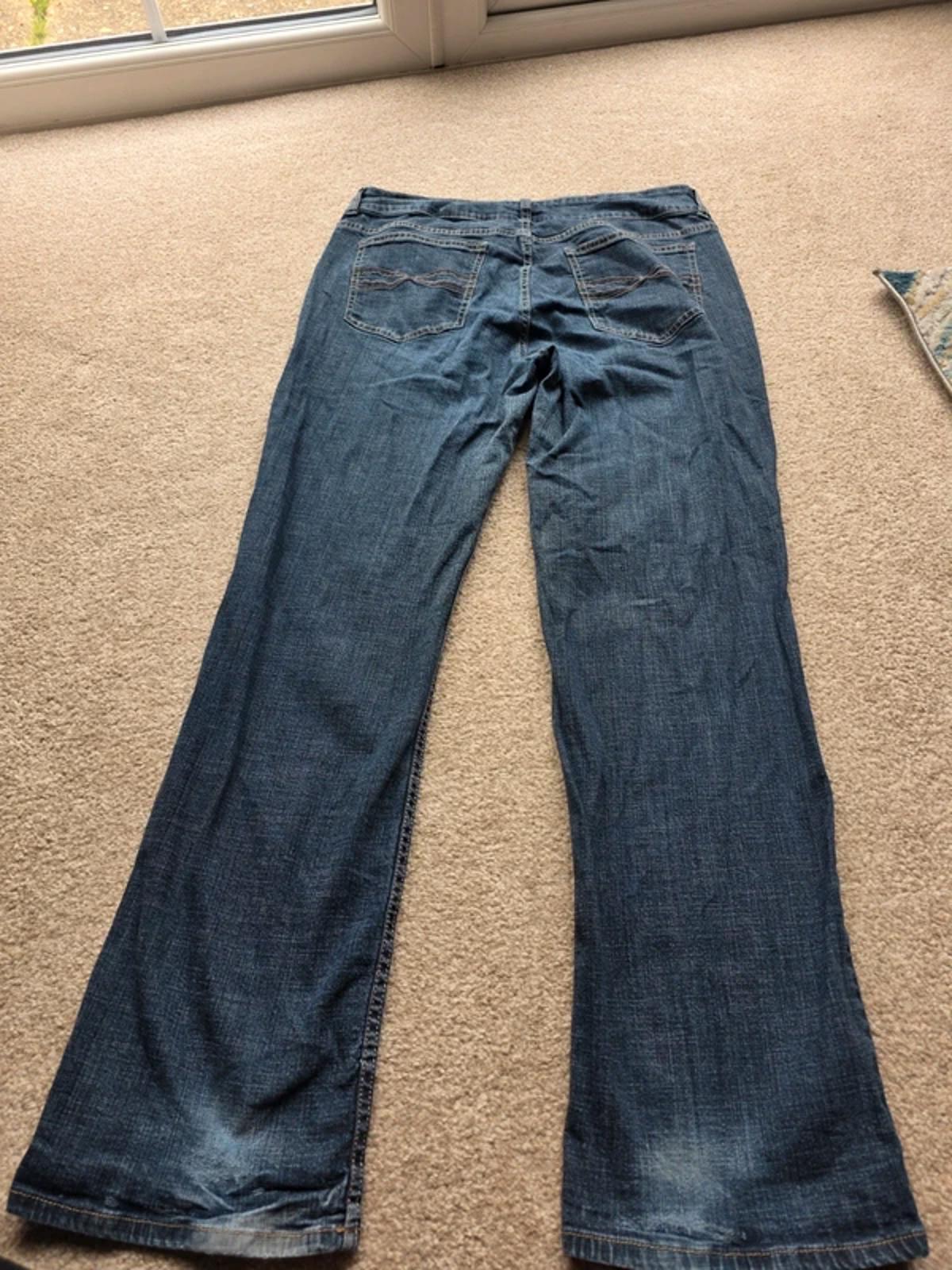 Vintage Y2K Riders by Lee Mid Rise Straight Leg Jeans UK Size 16 Petite