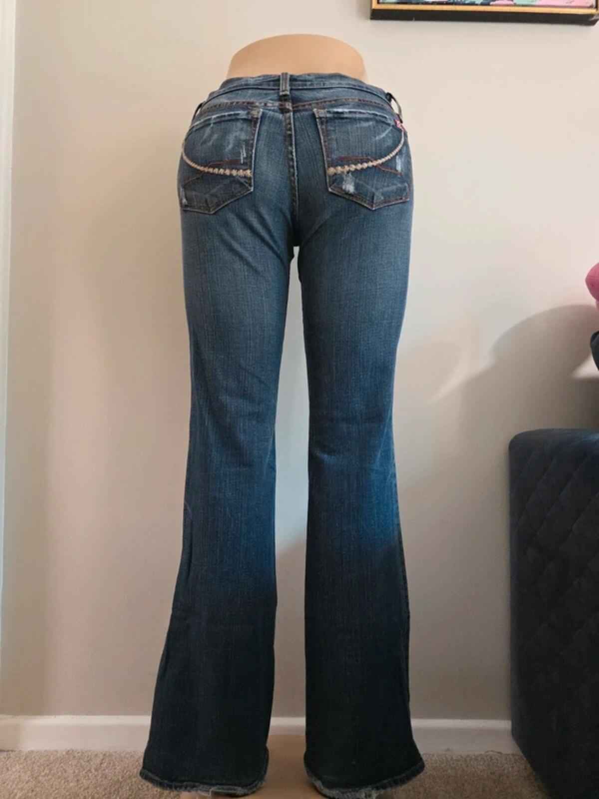 X2 Low Rise Bootcut Vintage Y2K Jeans UK Size 6/8