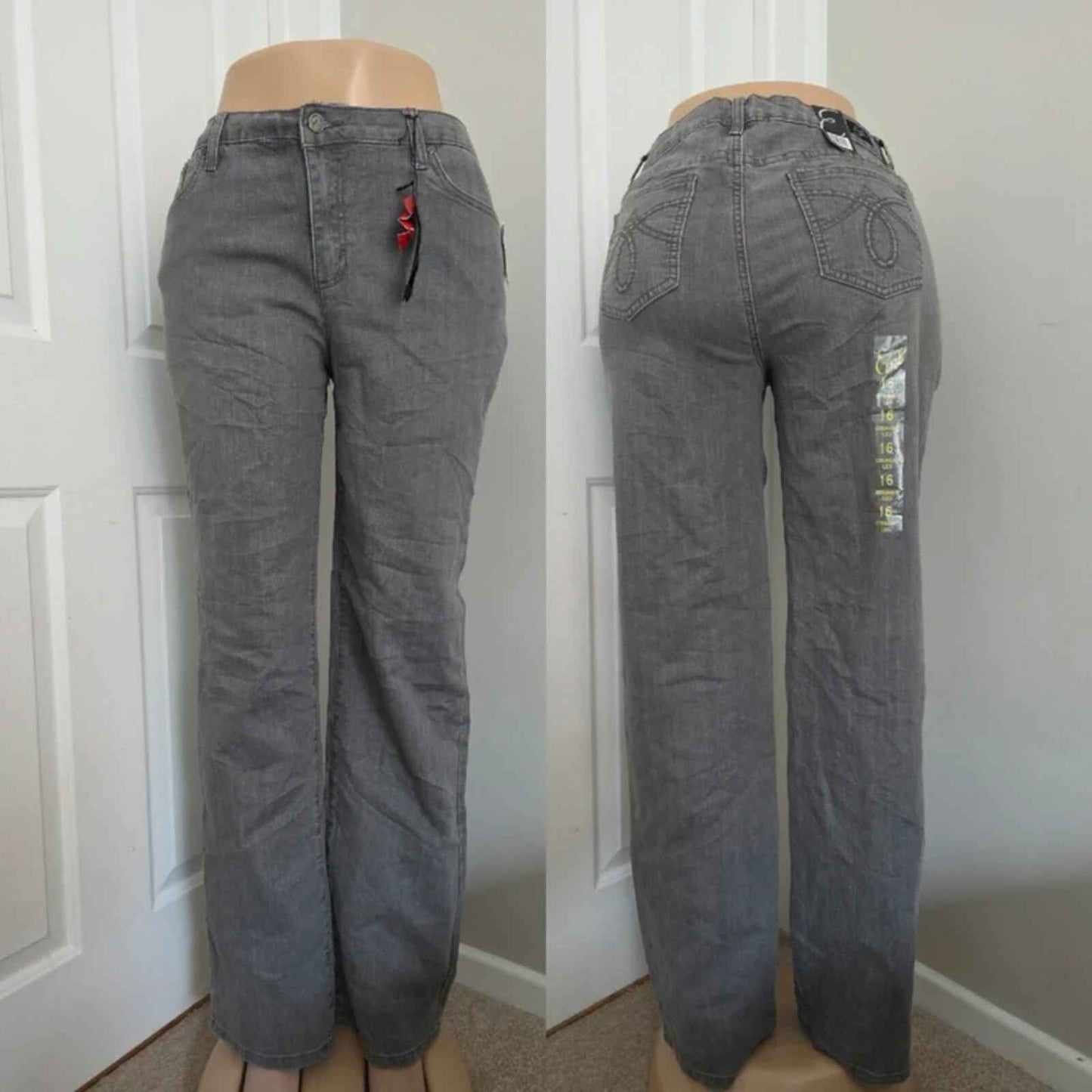 Earl Jean Mid Rise Relaxed Straight Vintage Y2K Jeans UK Size 14