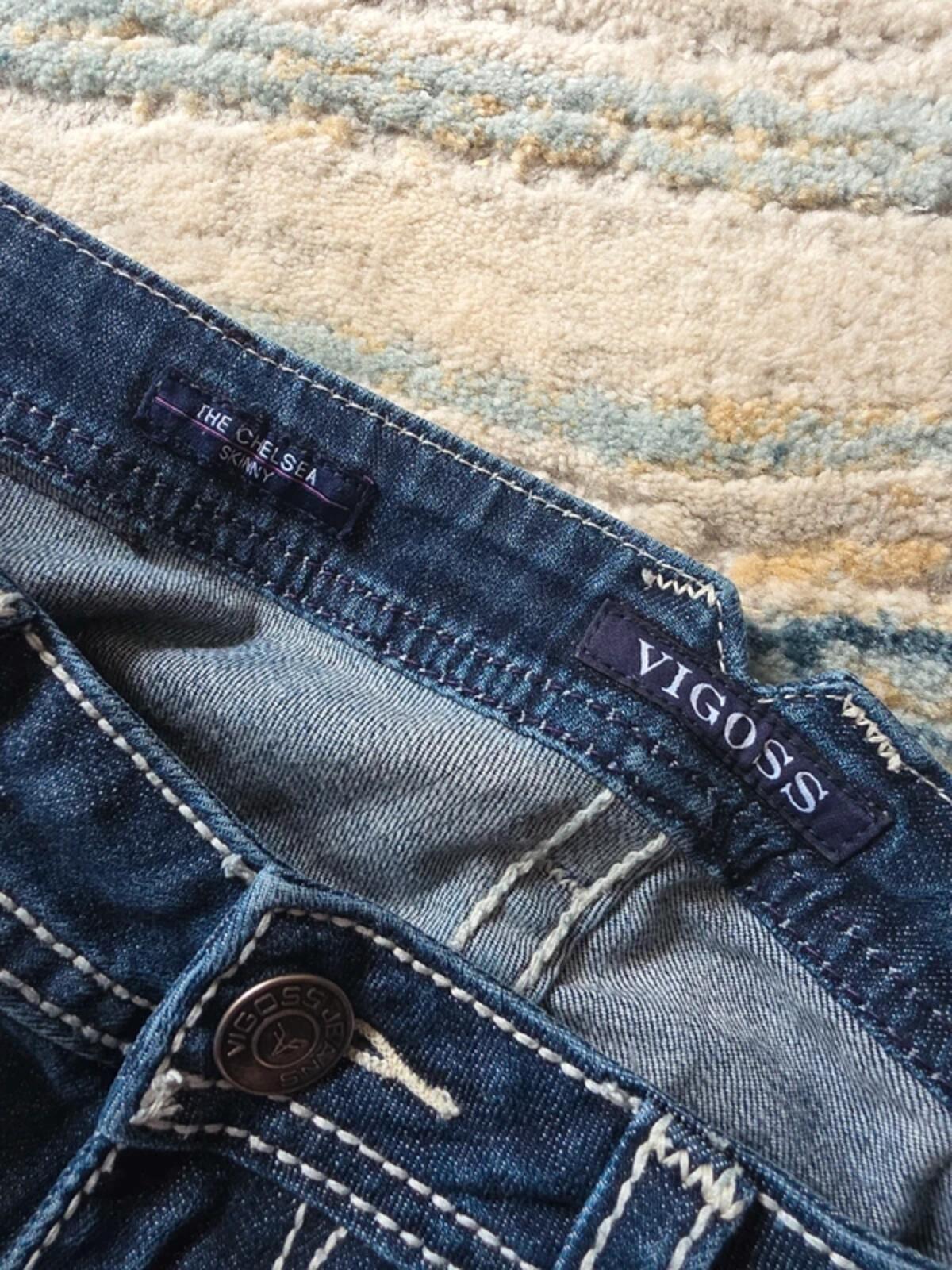Vigoss Mid Rise Skinny Vintage Y2K Jeans UK Size 12 Petite