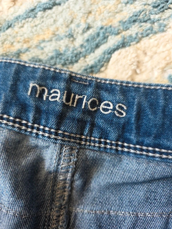Maurices Low Rise Baby Bootcut Vintage Y2K Jeans UK Size 8